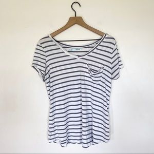 Maurices Striped V Neck Top